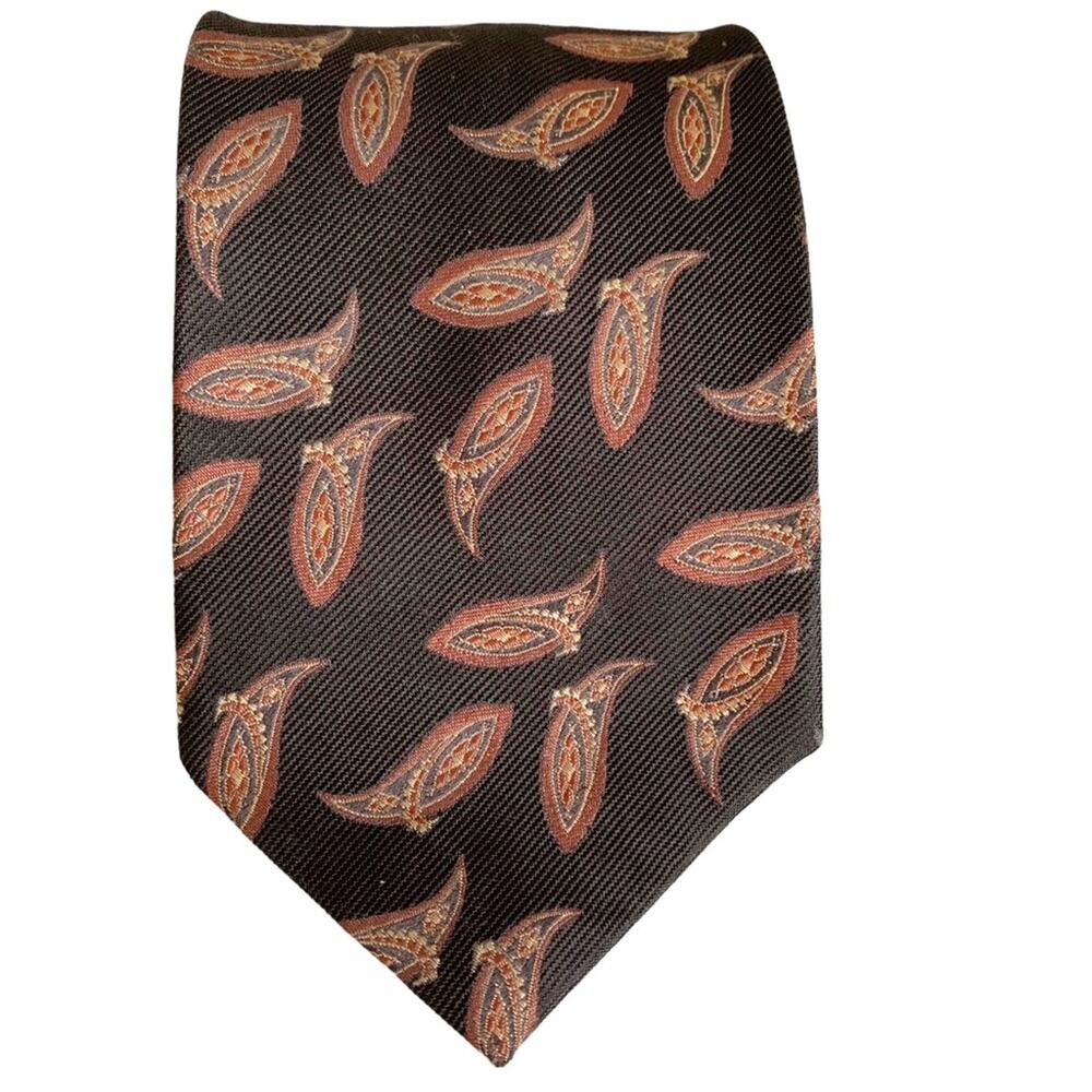 Burberry's Black Canary Abstract Paisley Silk Tie